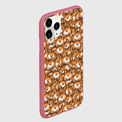 Чехол iPhone 11 Pro матовый Попки Корги, цвет: 3D-малиновый — фото 2