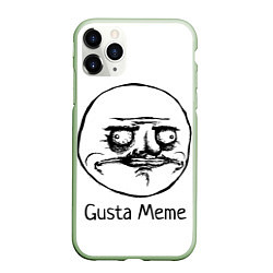 Чехол iPhone 11 Pro матовый Gusta Meme, цвет: 3D-салатовый