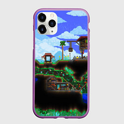 Чехол iPhone 11 Pro матовый TERRARIA, цвет: 3D-фиолетовый