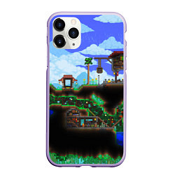 Чехол iPhone 11 Pro матовый TERRARIA, цвет: 3D-светло-сиреневый