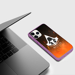 Чехол iPhone 11 Pro матовый Assasin's creed, цвет: 3D-фиолетовый — фото 2