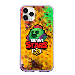 Чехол iPhone 11 Pro матовый BRAWL STARS:SPIKE, цвет: 3D-светло-сиреневый