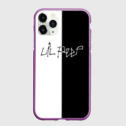 Чехол iPhone 11 Pro матовый LIL PEEP НА СПИНЕ, цвет: 3D-фиолетовый