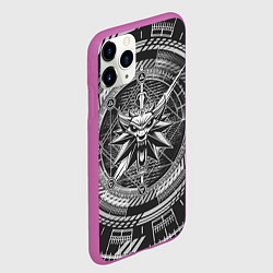 Чехол iPhone 11 Pro матовый Ведьмак, цвет: 3D-фиолетовый — фото 2