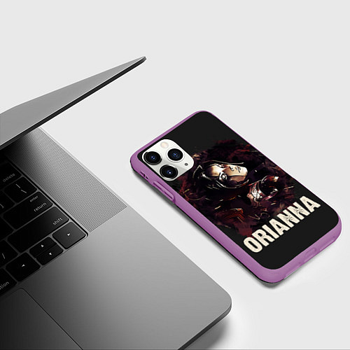 Чехол iPhone 11 Pro матовый Orianna / 3D-Фиолетовый – фото 3