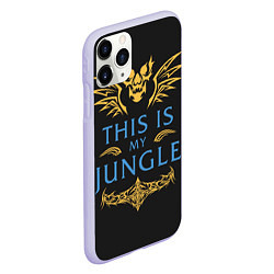 Чехол iPhone 11 Pro матовый This is my Jungle, цвет: 3D-светло-сиреневый — фото 2