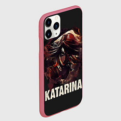 Чехол iPhone 11 Pro матовый Katarina, цвет: 3D-малиновый — фото 2