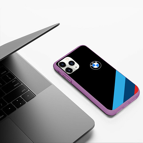 Чехол iPhone 11 Pro матовый BMW / 3D-Фиолетовый – фото 3