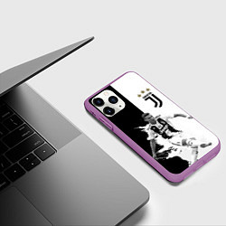 Чехол iPhone 11 Pro матовый Cristiano Ronaldo, цвет: 3D-фиолетовый — фото 2