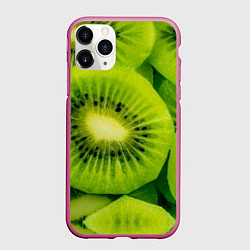 Чехол iPhone 11 Pro матовый Зеленый киви, цвет: 3D-малиновый