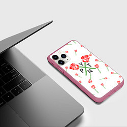 Чехол iPhone 11 Pro матовый Payton Moormeier: White Style, цвет: 3D-малиновый — фото 2