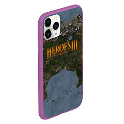Чехол iPhone 11 Pro матовый ГЕРОИ 3, цвет: 3D-фиолетовый — фото 2