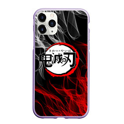 Чехол iPhone 11 Pro матовый KIMETSU NO YAIBA, цвет: 3D-светло-сиреневый