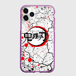 Чехол iPhone 11 Pro матовый KIMETSU NO YAIBA, цвет: 3D-фиолетовый