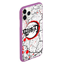 Чехол iPhone 11 Pro матовый KIMETSU NO YAIBA, цвет: 3D-фиолетовый — фото 2