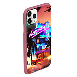 Чехол iPhone 11 Pro матовый GTA: VICE CITY, цвет: 3D-малиновый — фото 2