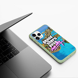 Чехол iPhone 11 Pro матовый GRAND THEFT AUTO:VICE CITY, цвет: 3D-салатовый — фото 2