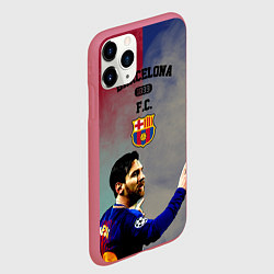 Чехол iPhone 11 Pro матовый Messi, цвет: 3D-малиновый — фото 2