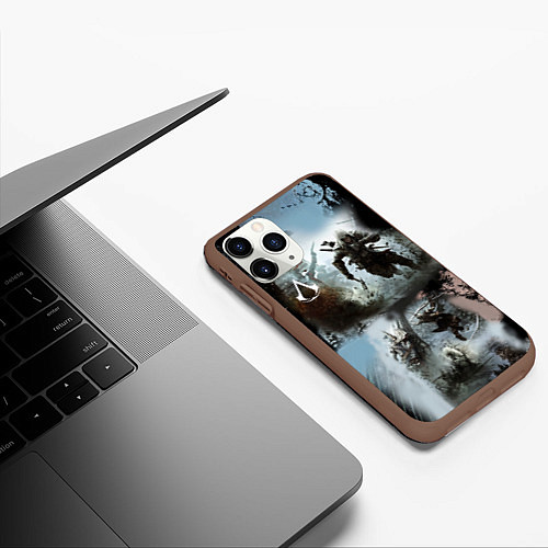 Чехол iPhone 11 Pro матовый Assassin??s Creed / 3D-Коричневый – фото 3