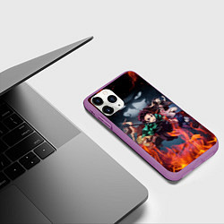 Чехол iPhone 11 Pro матовый KIMETSU NO YAIBA, цвет: 3D-фиолетовый — фото 2
