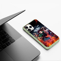 Чехол iPhone 11 Pro матовый KIMETSU NO YAIBA, цвет: 3D-салатовый — фото 2