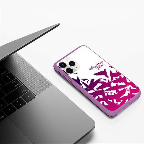 Чехол iPhone 11 Pro матовый Three Days Grace / 3D-Фиолетовый – фото 3