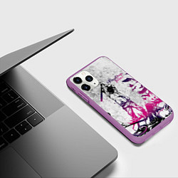 Чехол iPhone 11 Pro матовый Three Days Grace, цвет: 3D-фиолетовый — фото 2