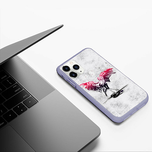 Чехол iPhone 11 Pro матовый Three Days Grace / 3D-Светло-сиреневый – фото 3