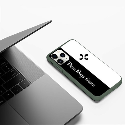 Чехол iPhone 11 Pro матовый Three Days Grace / 3D-Темно-зеленый – фото 3