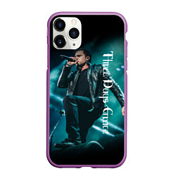 Чехол iPhone 11 Pro матовый Three Days Grace, цвет: 3D-фиолетовый