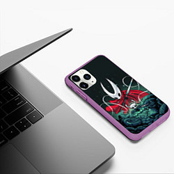 Чехол iPhone 11 Pro матовый Hollow Knight, цвет: 3D-фиолетовый — фото 2