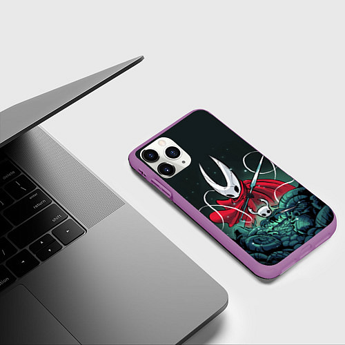 Чехол iPhone 11 Pro матовый Hollow Knight / 3D-Фиолетовый – фото 3