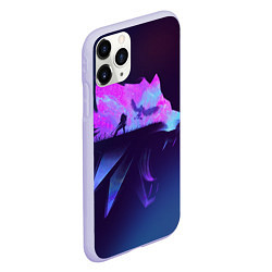 Чехол iPhone 11 Pro матовый The Witcher, цвет: 3D-светло-сиреневый — фото 2