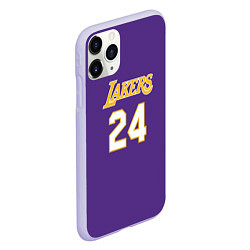 Чехол iPhone 11 Pro матовый Los Angeles Lakers Kobe Brya, цвет: 3D-светло-сиреневый — фото 2