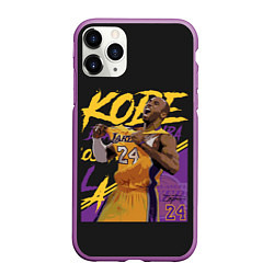 Чехол iPhone 11 Pro матовый Kobe Bryant, цвет: 3D-фиолетовый