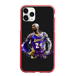 Чехол iPhone 11 Pro матовый Kobe Bryant, цвет: 3D-красный