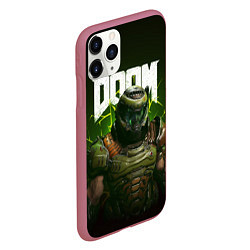 Чехол iPhone 11 Pro матовый Doom Eternal, цвет: 3D-малиновый — фото 2