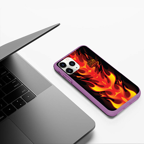 Чехол iPhone 11 Pro матовый League of Legends / 3D-Фиолетовый – фото 3