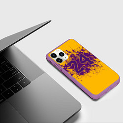Чехол iPhone 11 Pro матовый Kobe Bryant, цвет: 3D-фиолетовый — фото 2