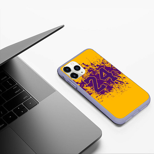 Чехол iPhone 11 Pro матовый Kobe Bryant / 3D-Светло-сиреневый – фото 3