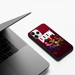 Чехол iPhone 11 Pro матовый Doom, цвет: 3D-черный — фото 2