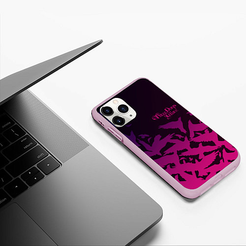 Чехол iPhone 11 Pro матовый Three Days Grace / 3D-Розовый – фото 3