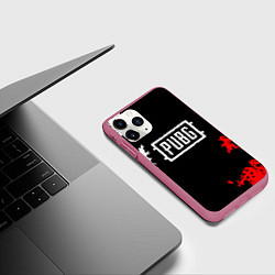 Чехол iPhone 11 Pro матовый PUBG, цвет: 3D-малиновый — фото 2