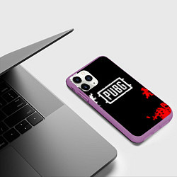 Чехол iPhone 11 Pro матовый PUBG, цвет: 3D-фиолетовый — фото 2