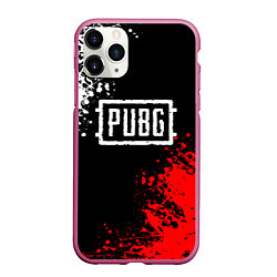 Чехол iPhone 11 Pro матовый PUBG, цвет: 3D-малиновый