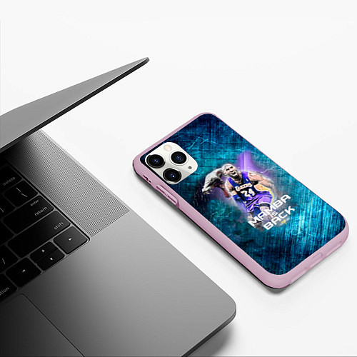 Чехол iPhone 11 Pro матовый Kobe Bryant / 3D-Розовый – фото 3