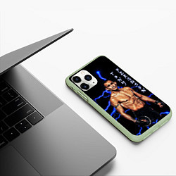 Чехол iPhone 11 Pro матовый TONY FERGUSON, цвет: 3D-салатовый — фото 2