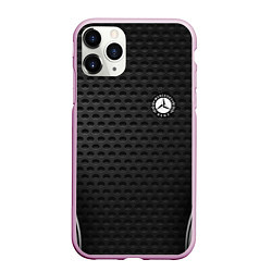 Чехол iPhone 11 Pro матовый MERCEDES-BENZ, цвет: 3D-розовый