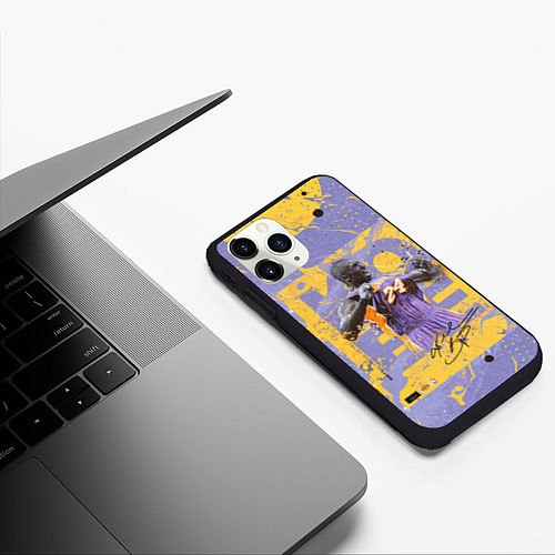 Чехол iPhone 11 Pro матовый Kobe Bryant / 3D-Черный – фото 3