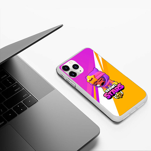 Чехол iPhone 11 Pro матовый Brawl stars Sandy / 3D-Белый – фото 3